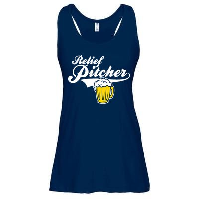 Relief Pitcher Beer And Baseball Ladies Essential Flowy Tank