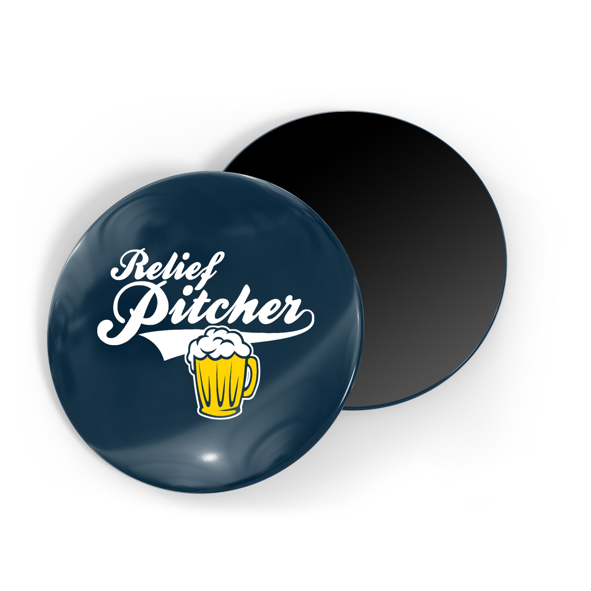 Relief Pitcher Beer And Baseball Magnet