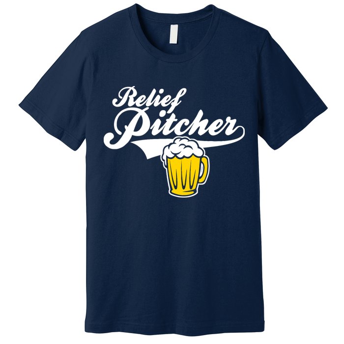 Relief Pitcher Beer And Baseball Premium T-Shirt
