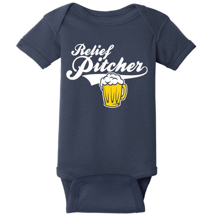 Relief Pitcher Beer And Baseball Baby Bodysuit