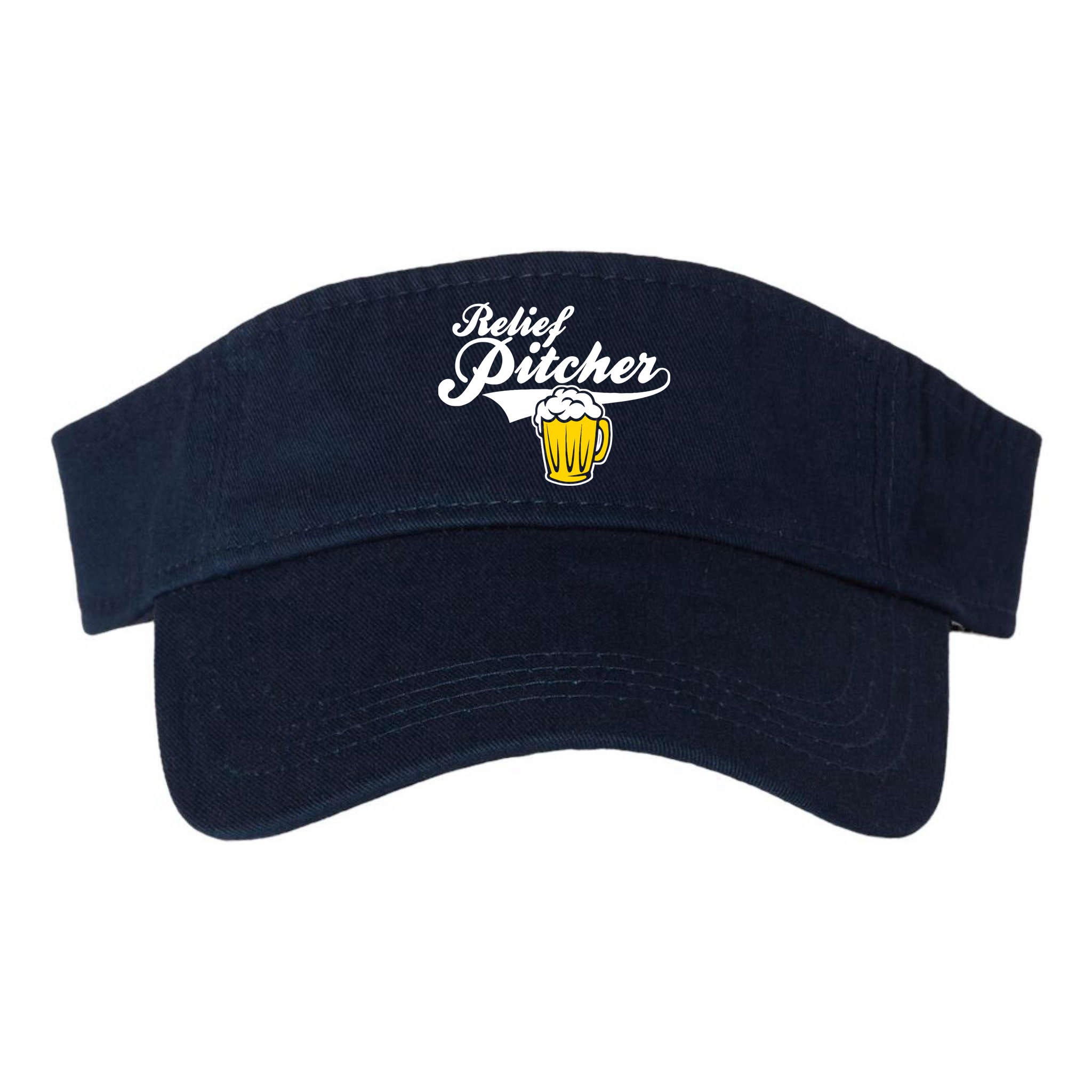 Relief Pitcher Beer And Baseball Visor