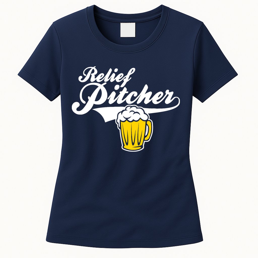 Relief Pitcher Beer And Baseball Womens T-Shirt