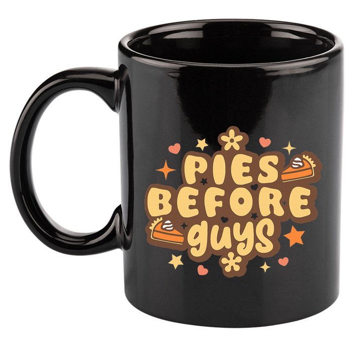 Retro Pies Before Guys Funny Thanksgiving Pies 11oz C Handle Ceramic Mug
