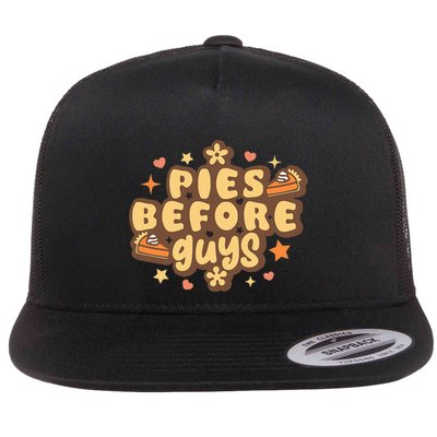 Retro Pies Before Guys Funny Thanksgiving Pies Flatbill Hat