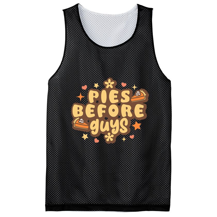 Retro Pies Before Guys Funny Thanksgiving Pies Mesh Reversible Basketball Jersey Tank