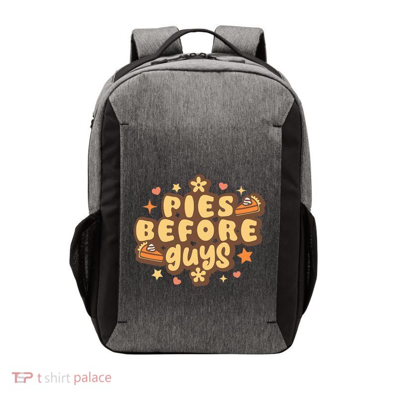 Retro Pies Before Guys Funny Thanksgiving Pies Vector Backpack