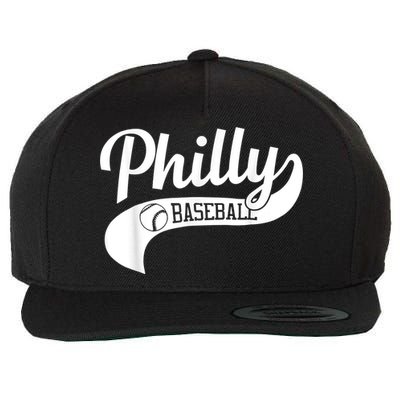 Retro Philadelphia Baseball Vintage Philly Swoosh Wool Snapback Cap
