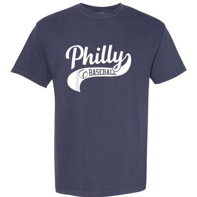 Retro Philadelphia Baseball Vintage Philly Swoosh Garment-Dyed Heavyweight T-Shirt