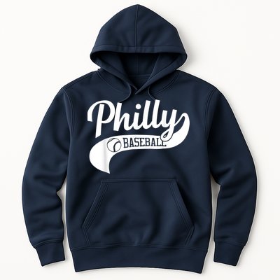 Retro Philadelphia Baseball Vintage Philly Swoosh Hoodie