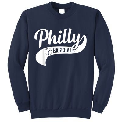 Retro Philadelphia Baseball Vintage Philly Swoosh Sweatshirt
