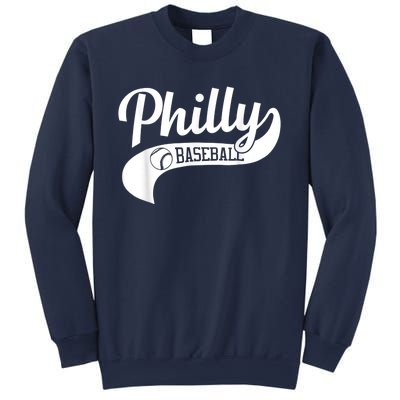 Retro Philadelphia Baseball Vintage Philly Swoosh Sweatshirt