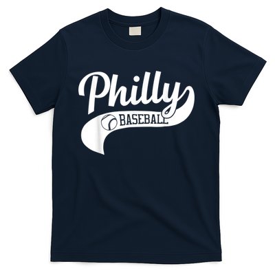 Retro Philadelphia Baseball Vintage Philly Swoosh T-Shirt