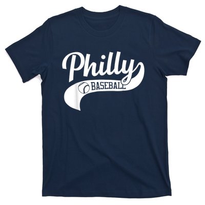 Retro Philadelphia Baseball Vintage Philly Swoosh T-Shirt