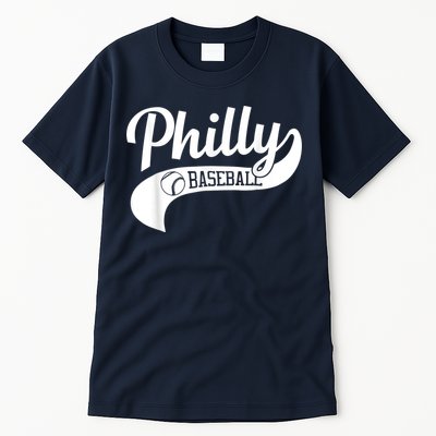 Retro Philadelphia Baseball Vintage Philly Swoosh Tall T-Shirt