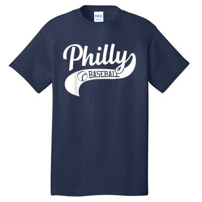 Retro Philadelphia Baseball Vintage Philly Swoosh Tall T-Shirt