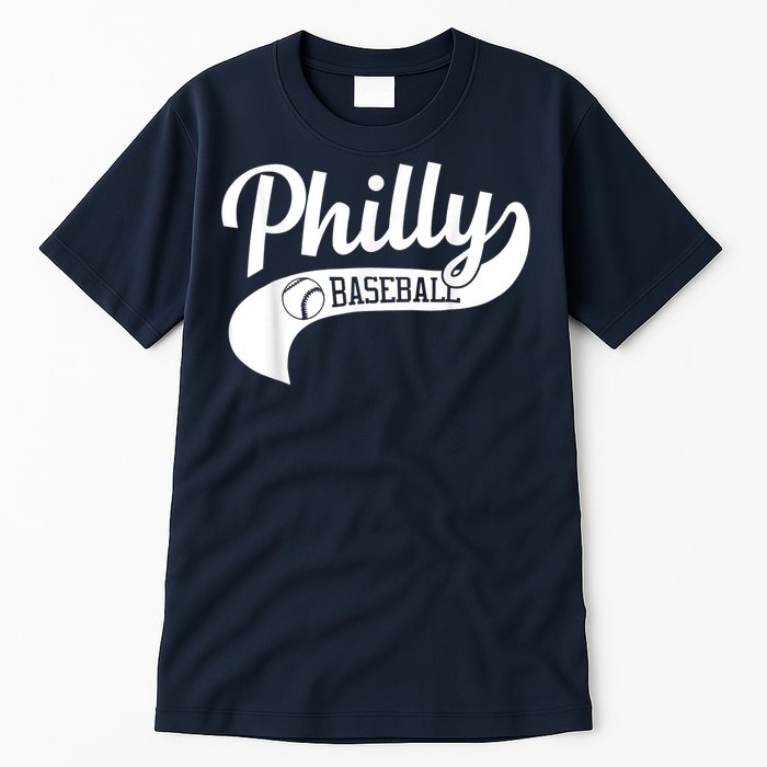 Retro Philadelphia Baseball Vintage Philly Swoosh Tall T-Shirt