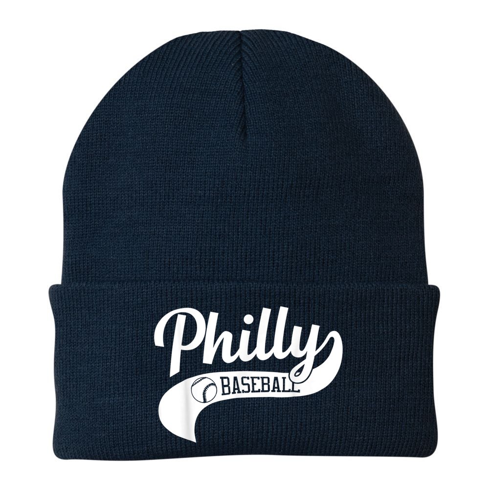 Retro Philadelphia Baseball Vintage Philly Swoosh Beanie