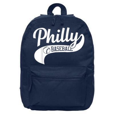 Retro Philadelphia Baseball Vintage Philly Swoosh 16 in Basic Backpack
