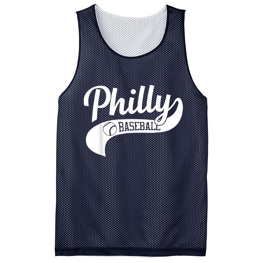 Retro Philadelphia Baseball Vintage Philly Swoosh Mesh Reversible Basketball Jersey Tank