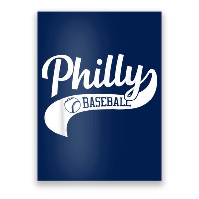 Retro Philadelphia Baseball Vintage Philly Swoosh Poster