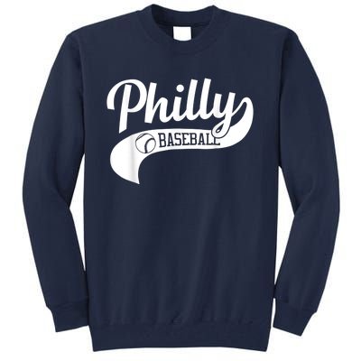 Retro Philadelphia Baseball Vintage Philly Swoosh Tall Sweatshirt