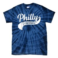 Retro Philadelphia Baseball Vintage Philly Swoosh Tie-Dye T-Shirt