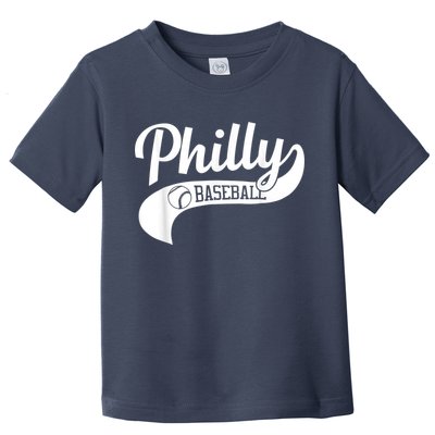 Retro Philadelphia Baseball Vintage Philly Swoosh Toddler T-Shirt