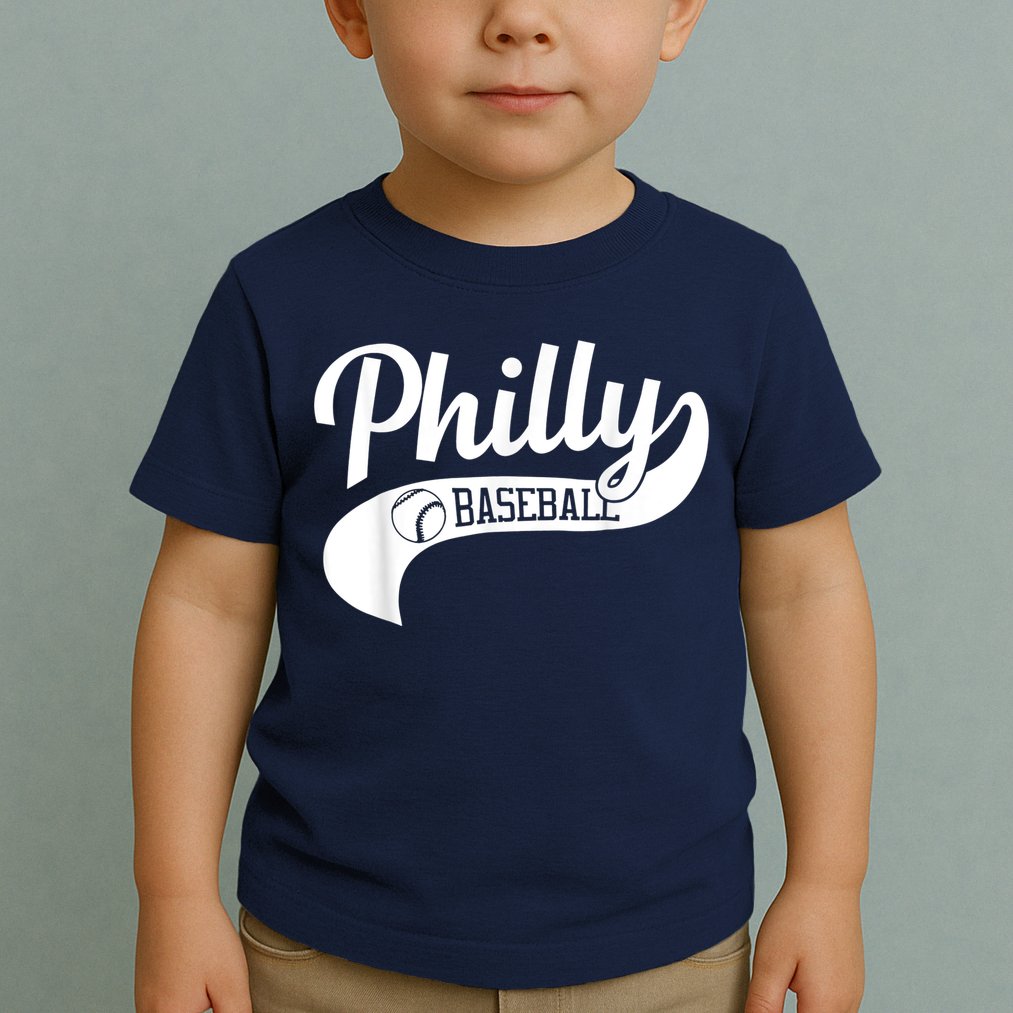 Retro Philadelphia Baseball Vintage Philly Swoosh Toddler T-Shirt