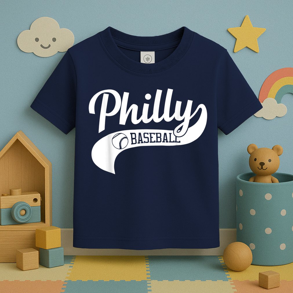 Retro Philadelphia Baseball Vintage Philly Swoosh Toddler T-Shirt