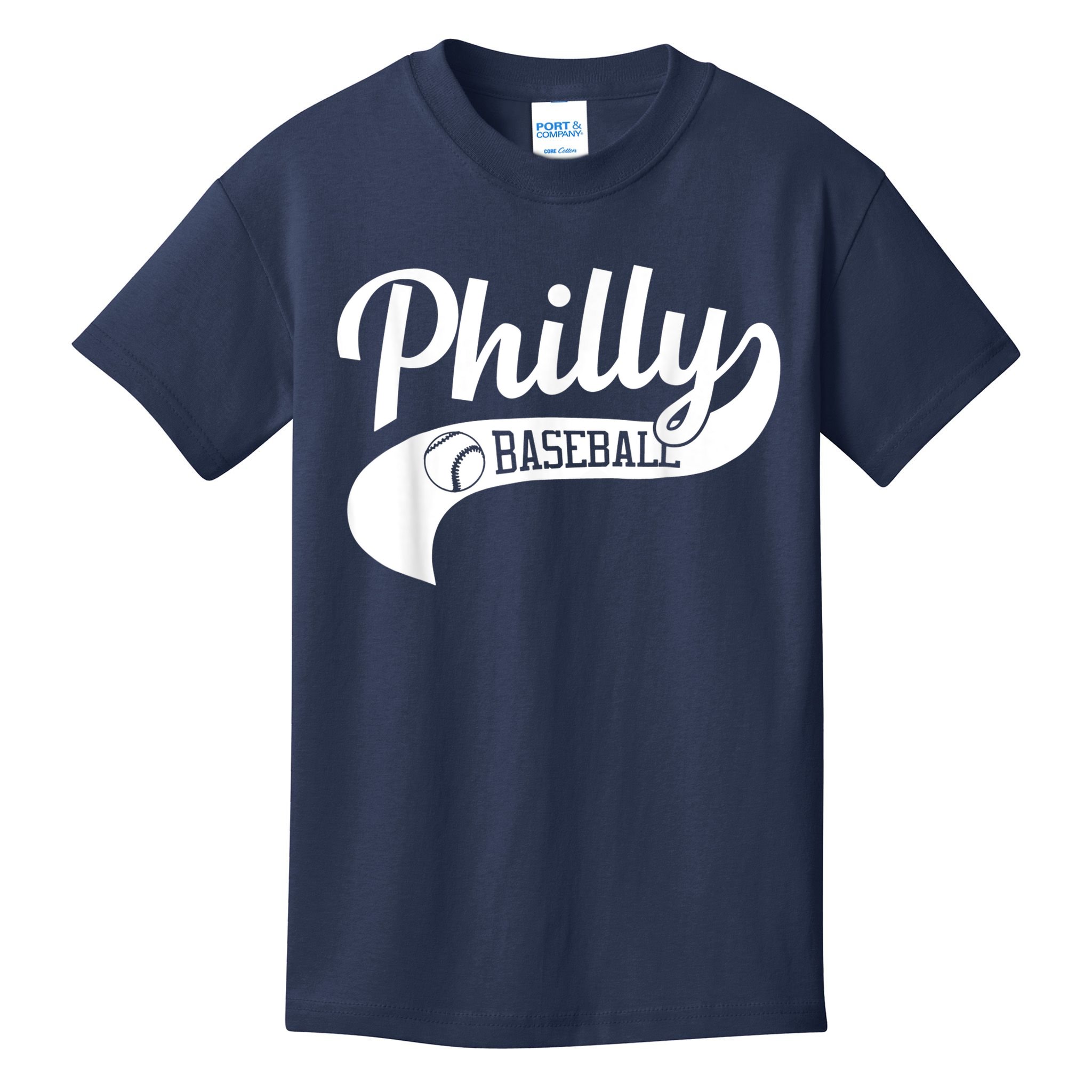 Retro Philadelphia Baseball Vintage Philly Swoosh Kids T-Shirt