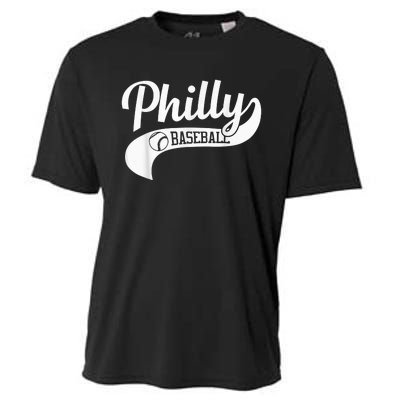 Retro Philadelphia Baseball Vintage Philly Swoosh Cooling Performance Crew T-Shirt