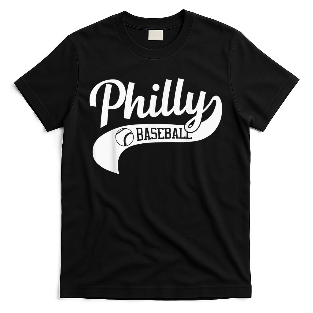 Retro Philadelphia Baseball Vintage Philly Swoosh T-Shirt