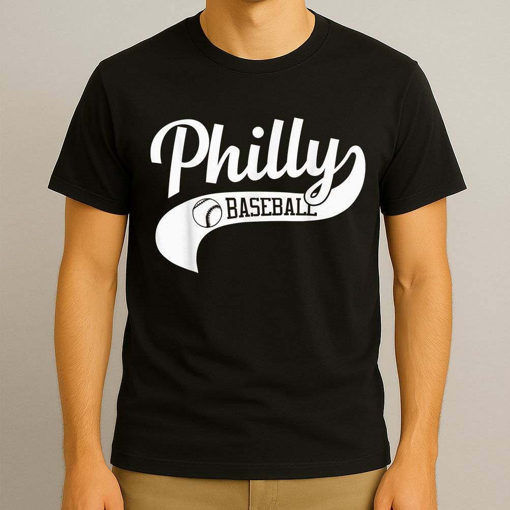 Retro Philadelphia Baseball Vintage Philly Swoosh T-Shirt
