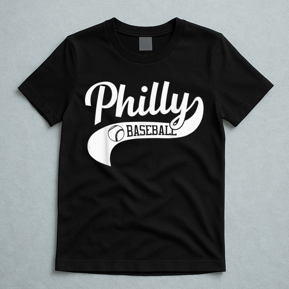 Retro Philadelphia Baseball Vintage Philly Swoosh T-Shirt