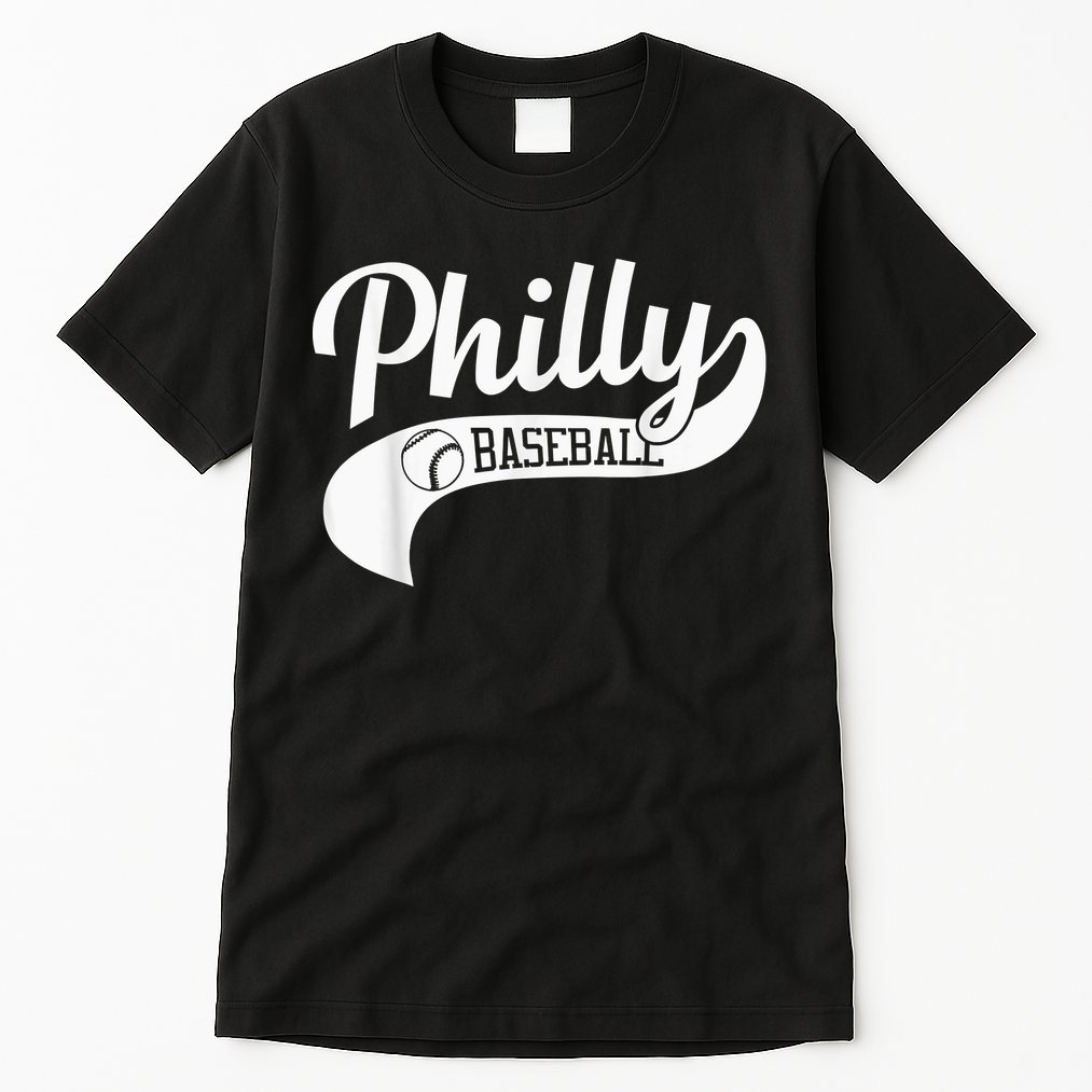 Retro Philadelphia Baseball Vintage Philly Swoosh Tall T-Shirt