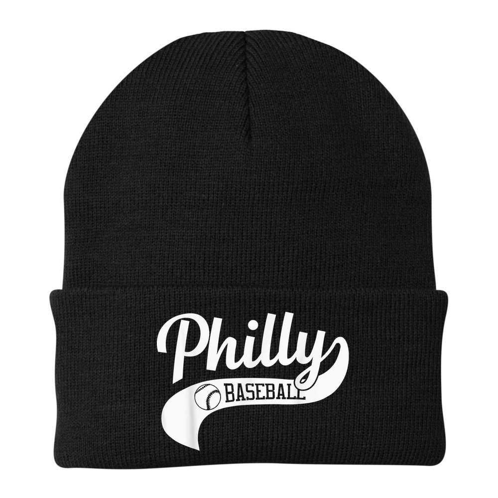 Retro Philadelphia Baseball Vintage Philly Swoosh Beanie
