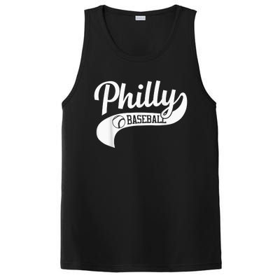 Retro Philadelphia Baseball Vintage Philly Swoosh PosiCharge Competitor Tank