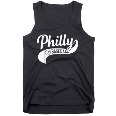 Retro Philadelphia Baseball Vintage Philly Swoosh Tank Top