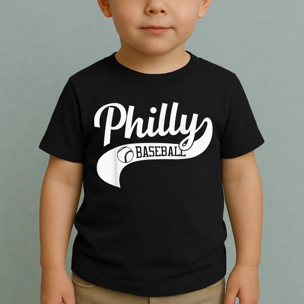 Retro Philadelphia Baseball Vintage Philly Swoosh Toddler T-Shirt