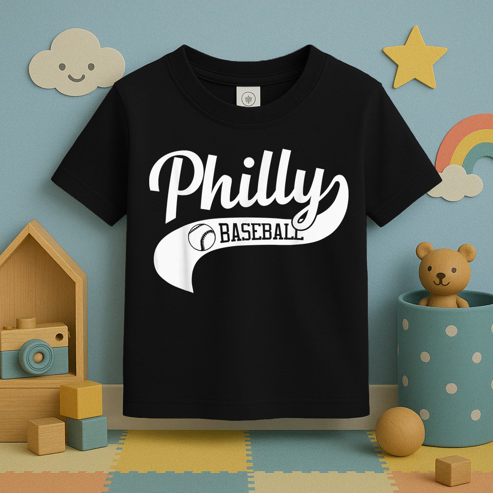 Retro Philadelphia Baseball Vintage Philly Swoosh Toddler T-Shirt