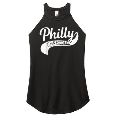 Retro Philadelphia Baseball Vintage Philly Swoosh Women’s Perfect Tri Rocker Tank