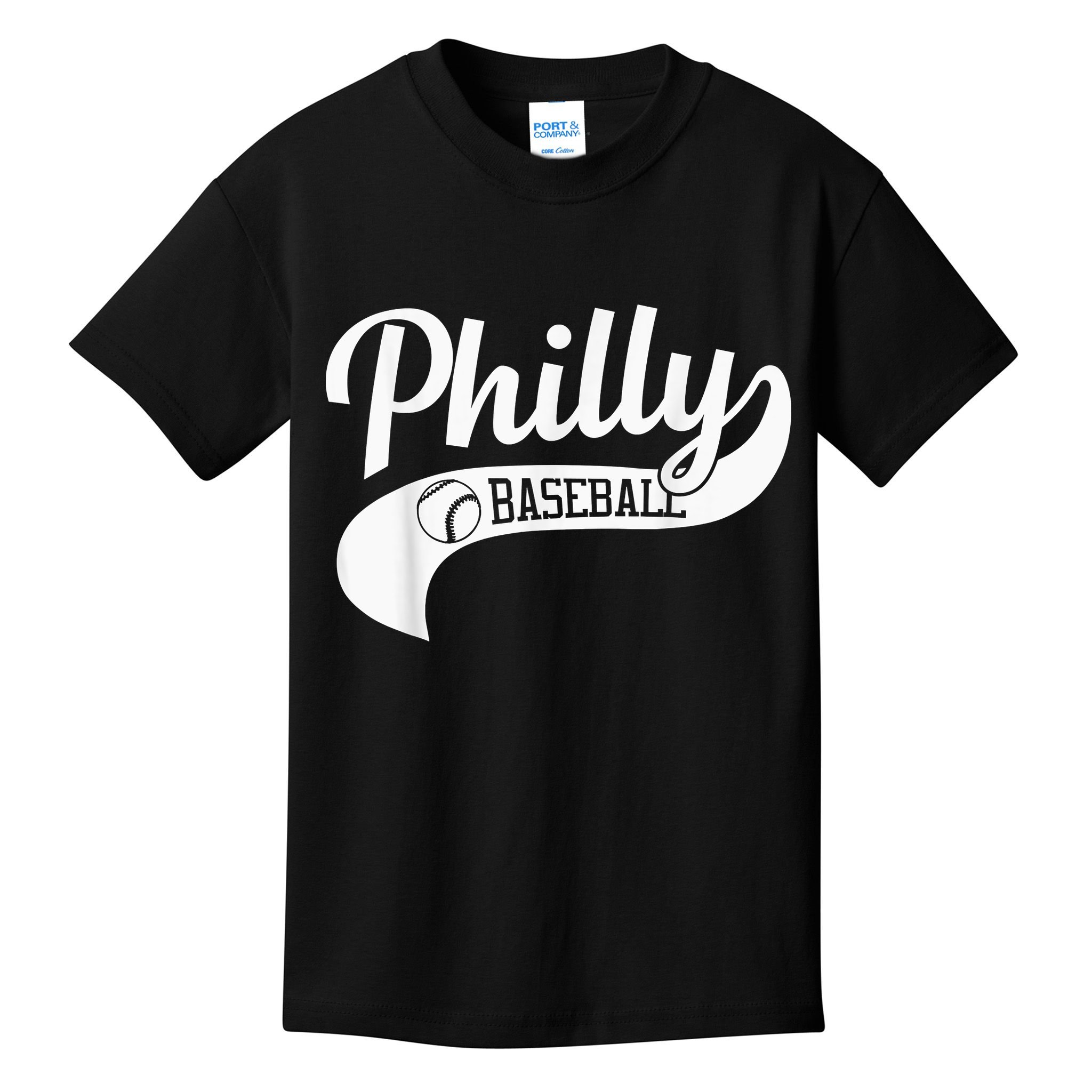 Retro Philadelphia Baseball Vintage Philly Swoosh Kids T-Shirt