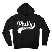 Retro Philadelphia Baseball Vintage Philly Swoosh Hoodie