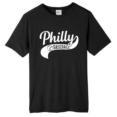 Retro Philadelphia Baseball Vintage Philly Swoosh Tall Fusion ChromaSoft Performance T-Shirt