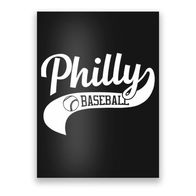 Retro Philadelphia Baseball Vintage Philly Swoosh Poster