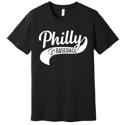 Retro Philadelphia Baseball Vintage Philly Swoosh Premium T-Shirt