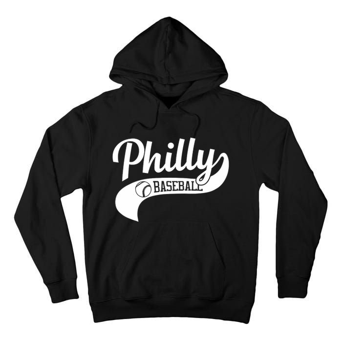 Retro Philadelphia Baseball Vintage Philly Swoosh Tall Hoodie