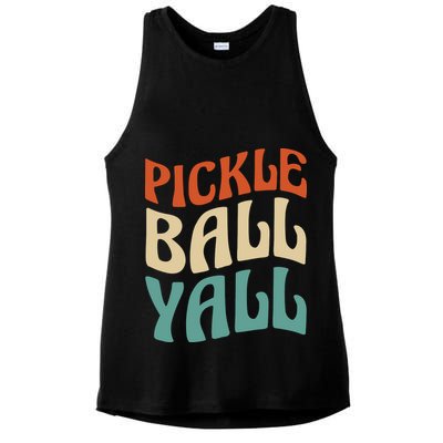 Retro Pickle Ball Yall Paddle For Team Sport Ladies PosiCharge Tri-Blend Wicking Tank