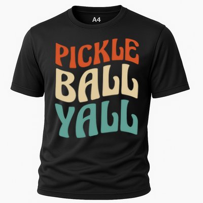Retro Pickle Ball Yall Paddle For Team Sport Performance Shirt