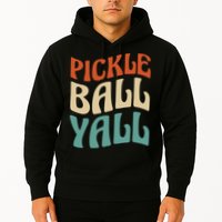 Retro Pickle Ball Yall Paddle For Team Sport Hoodie